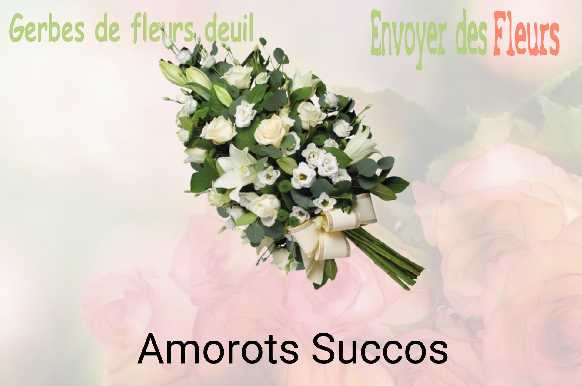 Gerbe de fleurs de deuil livrée à Amorots-Succos